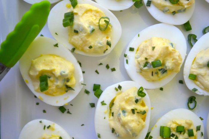 sourcreamandonion deviled eggs